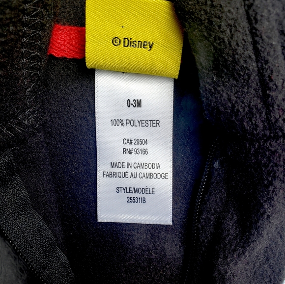 Disney Mickey Mouse Fleece Pjs | 0-3 month - Picture 3 of 5